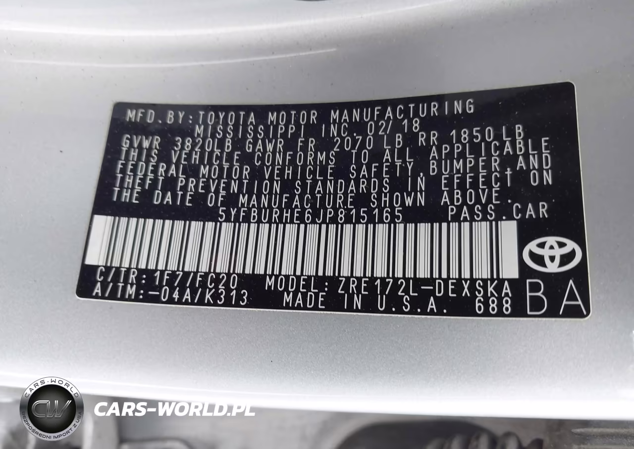 2018 Toyota Corolla Se VIN:5YFBURHE6JP815165 - 9