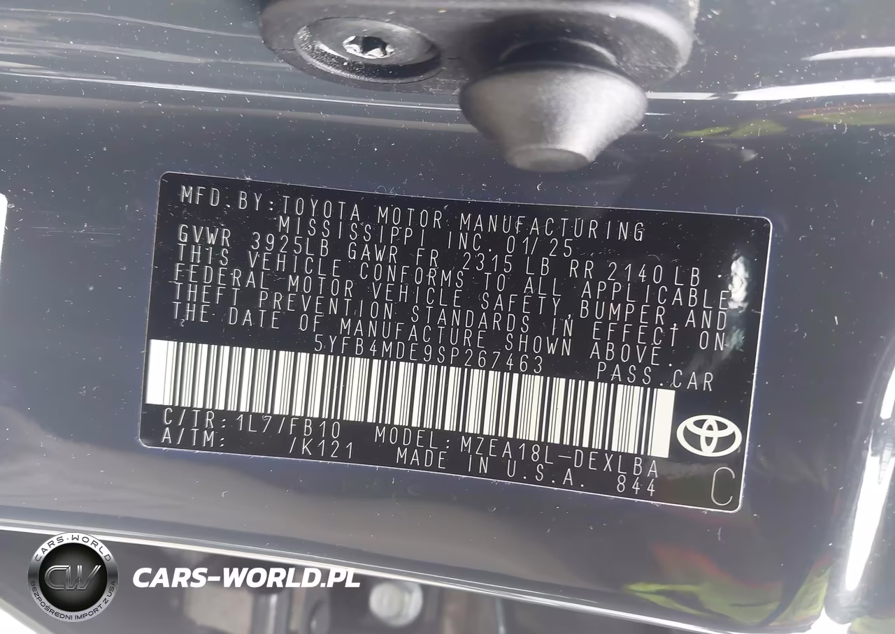 2025 Toyota Corolla Le VIN:5YFB4MDE9SP267463 - 9