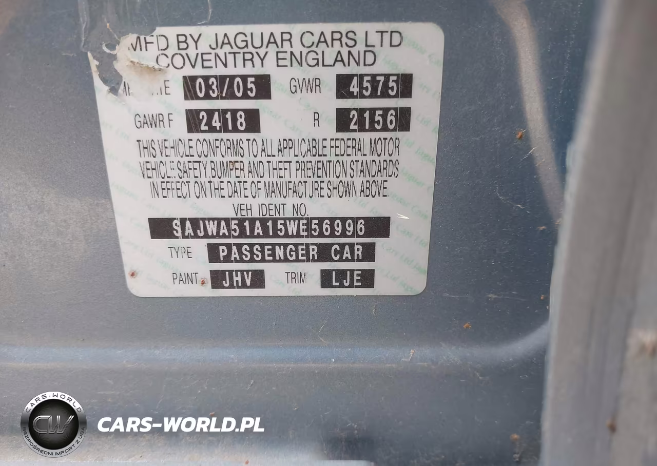 2005 Jaguar X-Type 3.0 VIN:SAJWA51A15WE56996 - 9