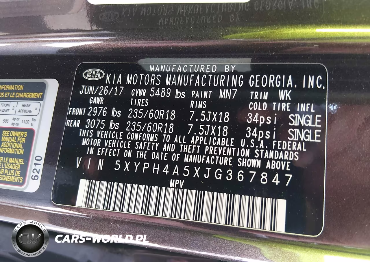 2018 Kia Sorento 3.3L Ex VIN:5XYPH4A5XJG367847 - 9