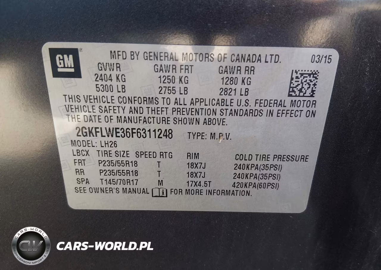 2015 GMC Terrain Sle-2 VIN:2GKFLWE36F6311248 - 9