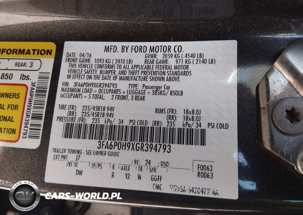 2016 Ford Fusion Se VIN:3FA6P0H9XGR394793 - 9