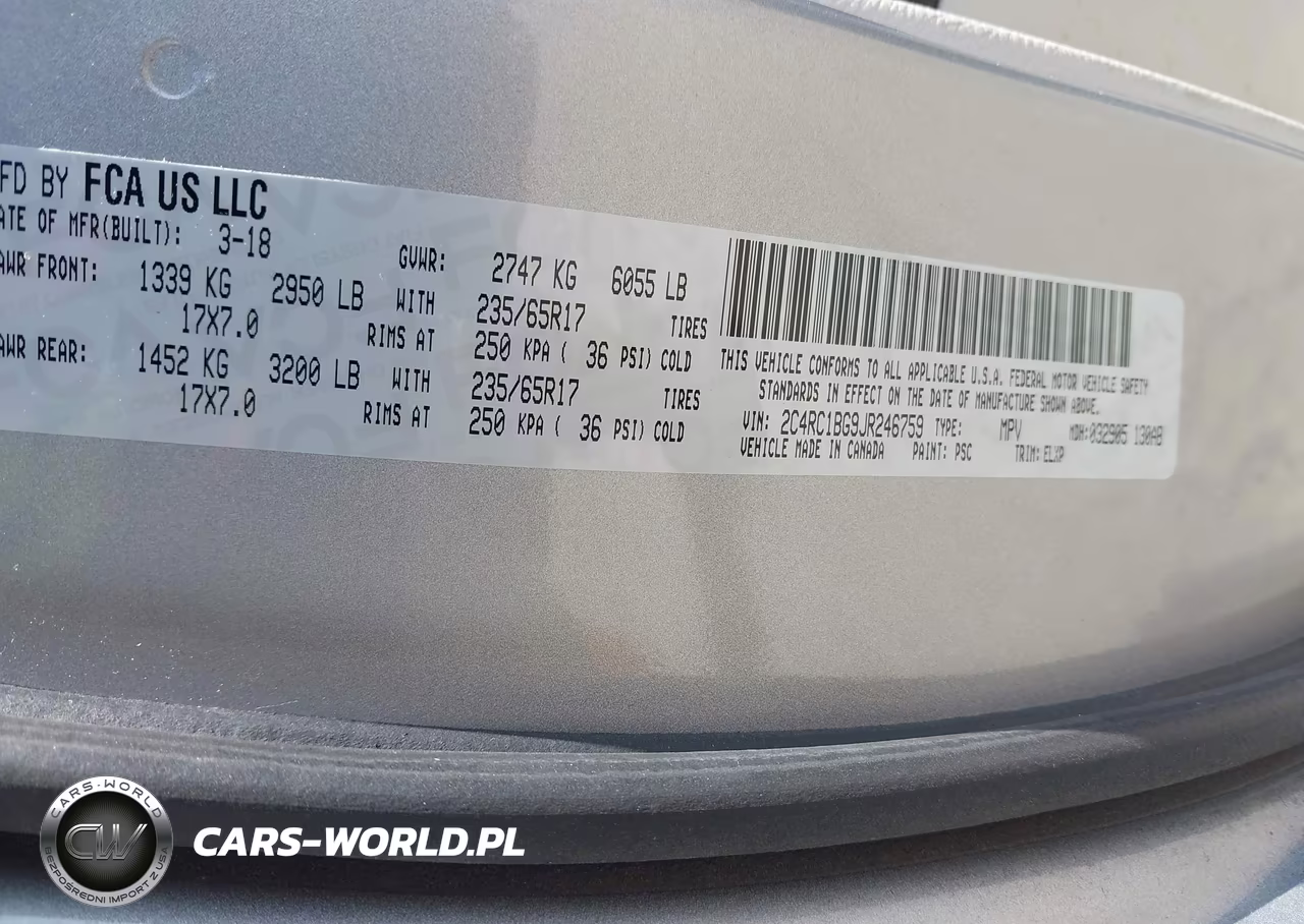 2018 Chrysler Pacifica Touring L VIN:2C4RC1BG9JR246759 - 9