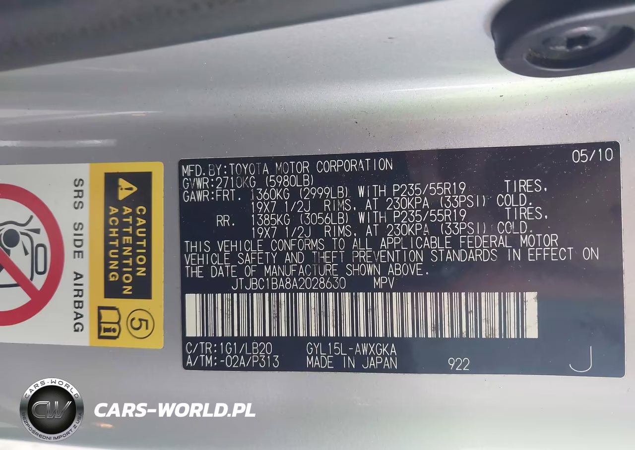 2010 Lexus Rx 450H VIN:JTJBC1BA8A2028630 - 9