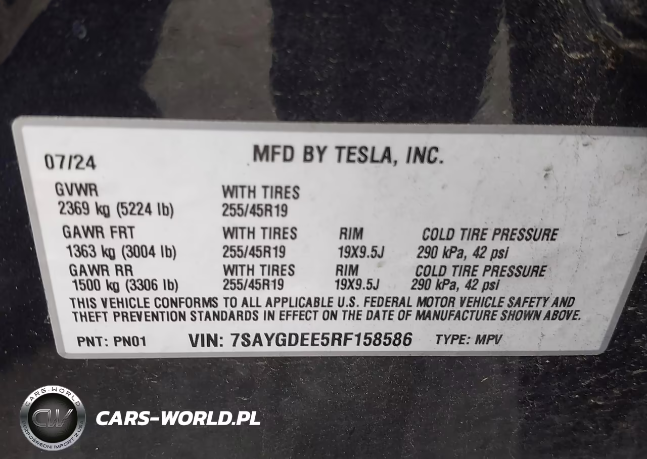 2024 Tesla Model Y Long Range Dual Motor All-Wheel Drive VIN:7SAYGDEE5RF158586 - 9