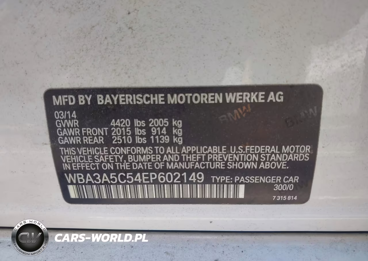 2014 BMW 328I VIN:WBA3A5C54EP602149 - 9