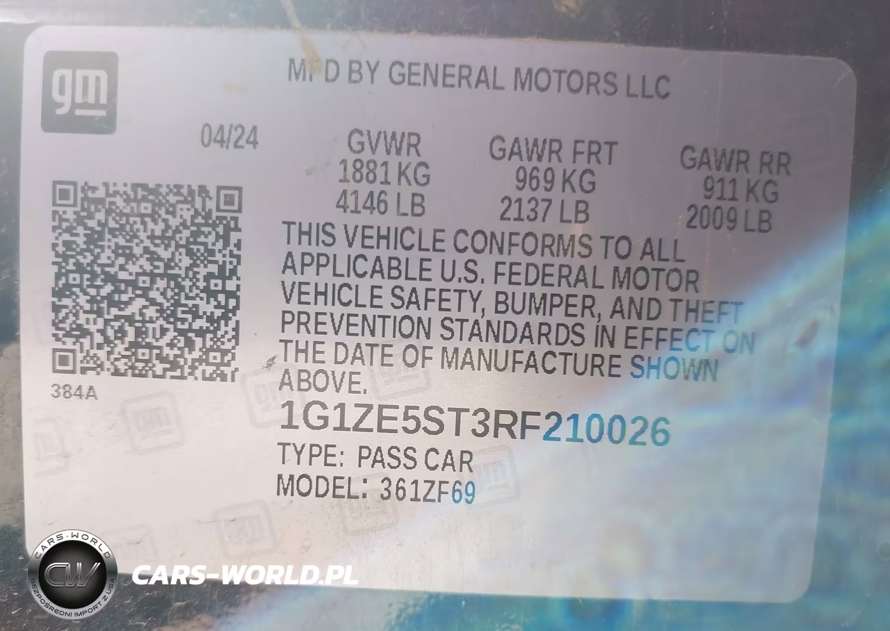 2024 Chevrolet Malibu Fwd 2Lt VIN:1G1ZE5ST3RF210026 - 9