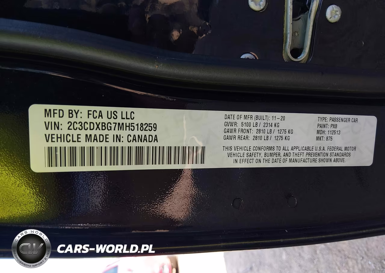 2021 Dodge Charger Sxt Rwd VIN:2C3CDXBG7MH518259 - 9