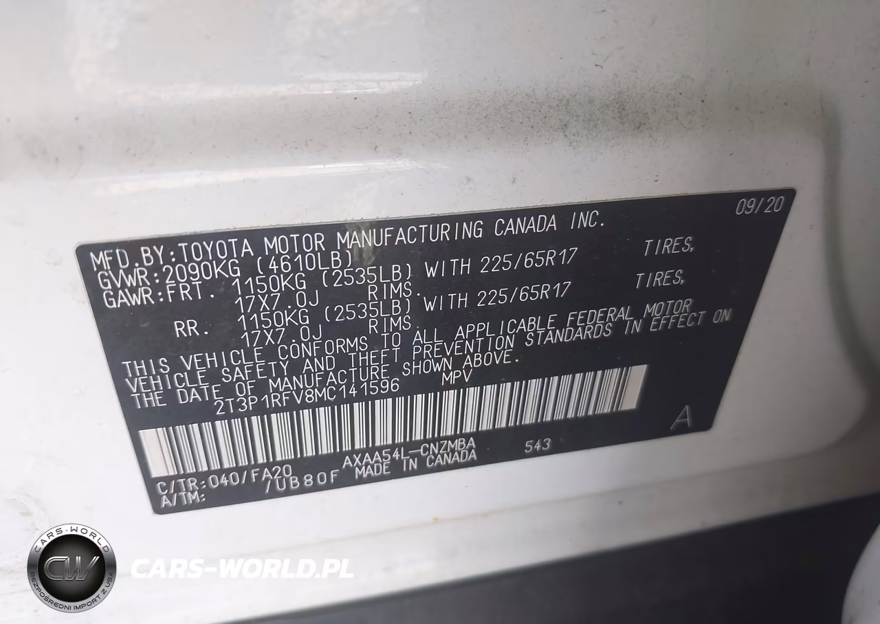 2021 Toyota Rav4 Xle VIN:2T3P1RFV8MC141596 - 9