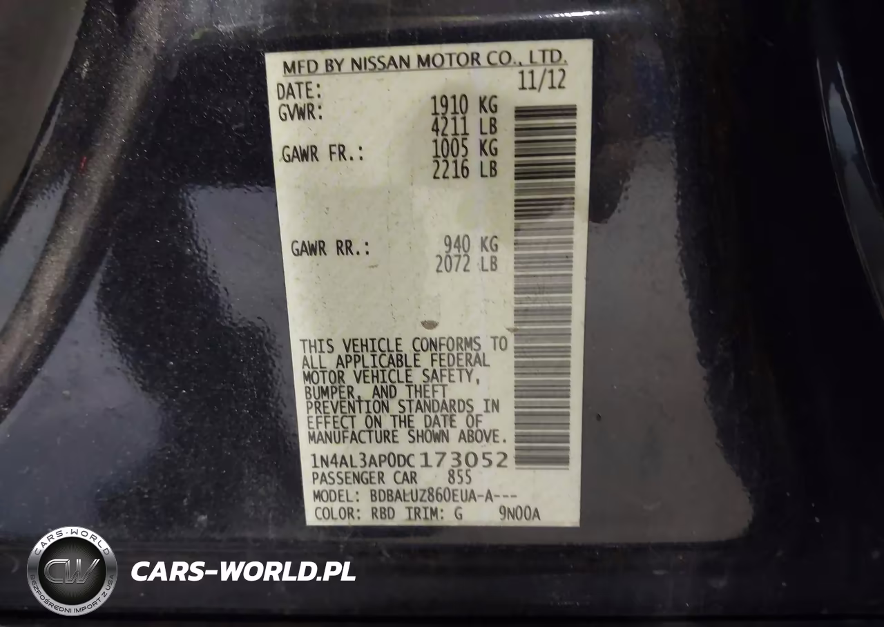 2013 Nissan Altima 2.5 Sv VIN:1N4AL3AP0DC173052 - 9