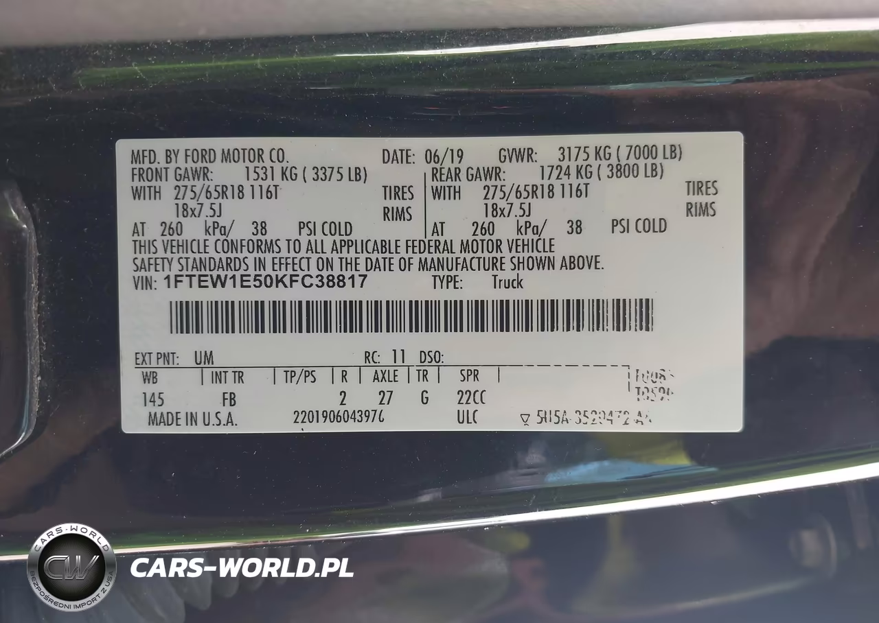 2019 Ford F-150 Xlt VIN:1FTEW1E50KFC38817 - 9