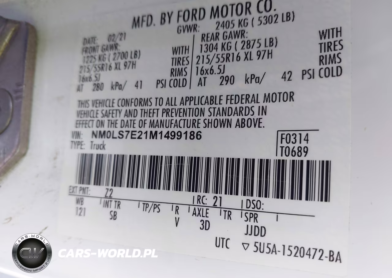 2021 Ford Transit Connect Xl VIN:NM0LS7E21M1499186 - 9