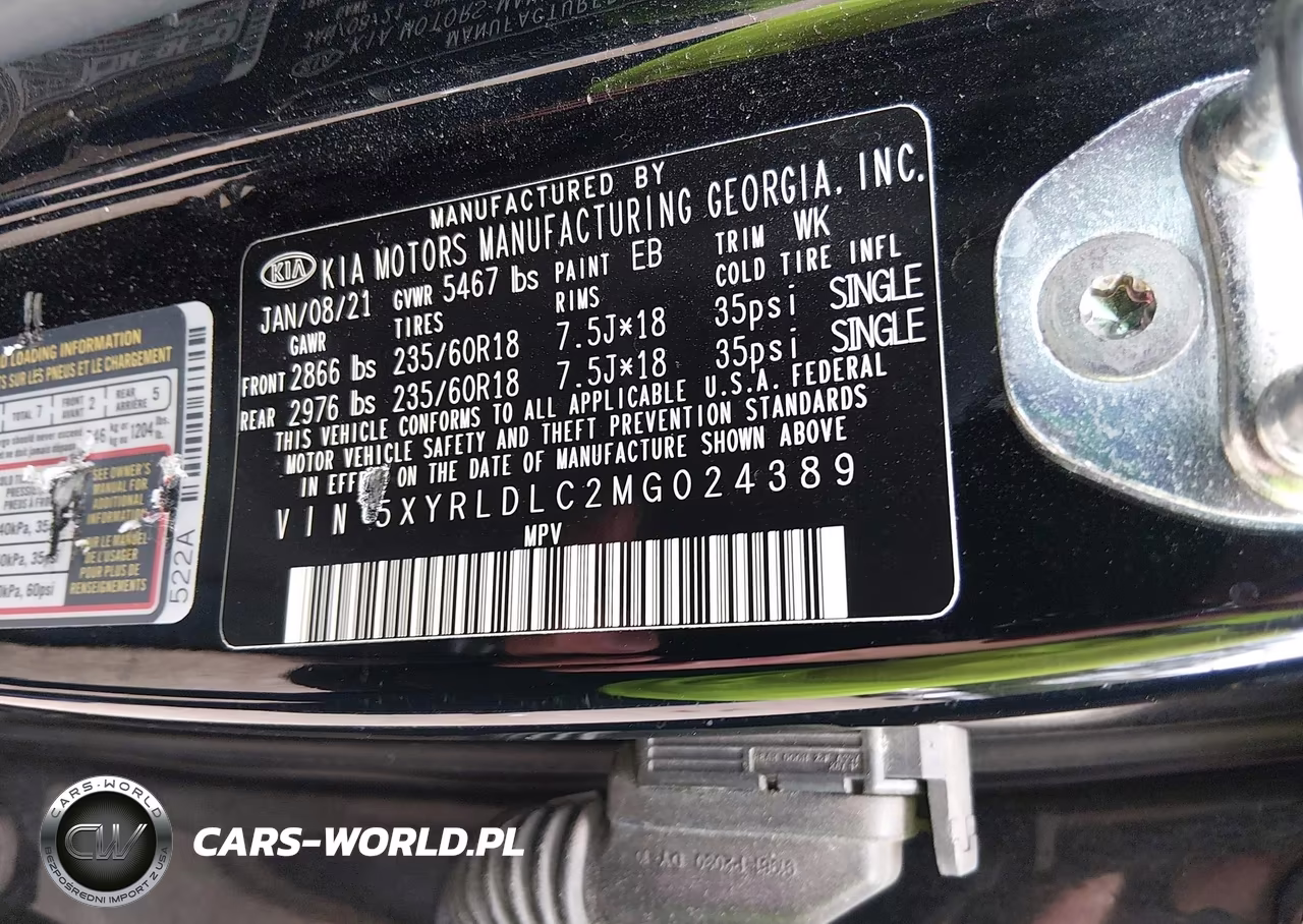 2021 Kia Sorento S VIN:5XYRLDLC2MG024389 - 9