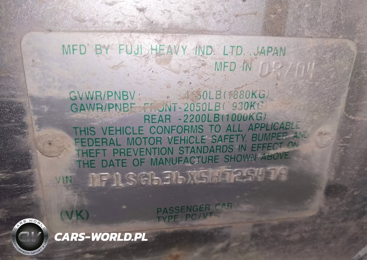 2005 Subaru Forester 2.5X VIN:JF1SG636X5H725479 - 9