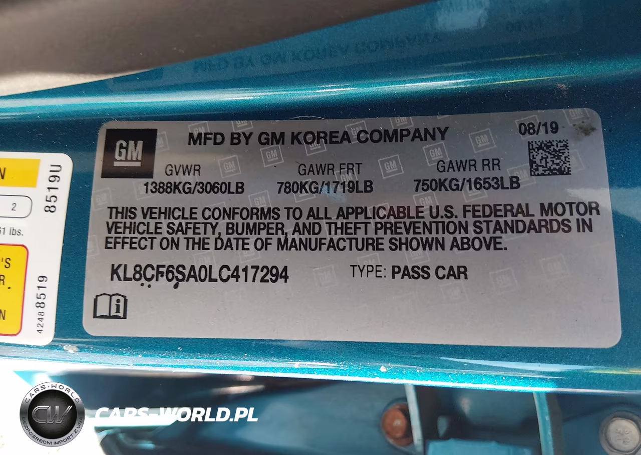 2020 Chevrolet Spark Fwd 2Lt Automatic VIN:KL8CF6SA0LC417294 - 9