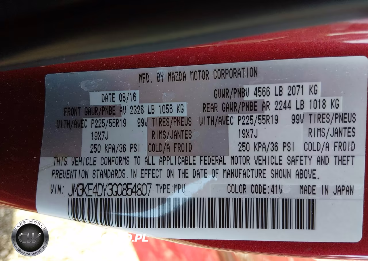 2016 Mazda Cx-5 Grand Touring VIN:JM3KE4DY3G0854807 - 9