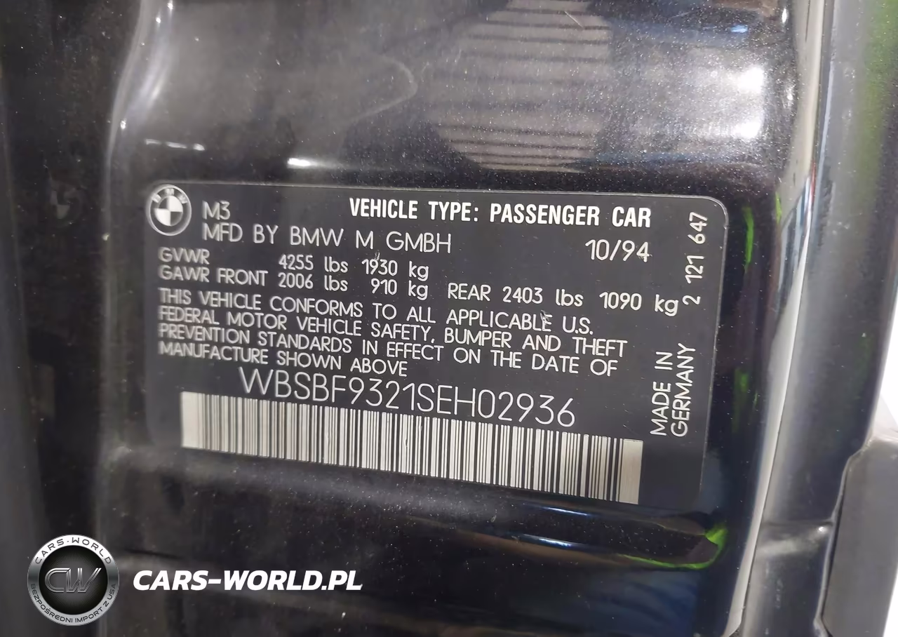1995 BMW M3 VIN:WBSBF9321SEH02936 - 9