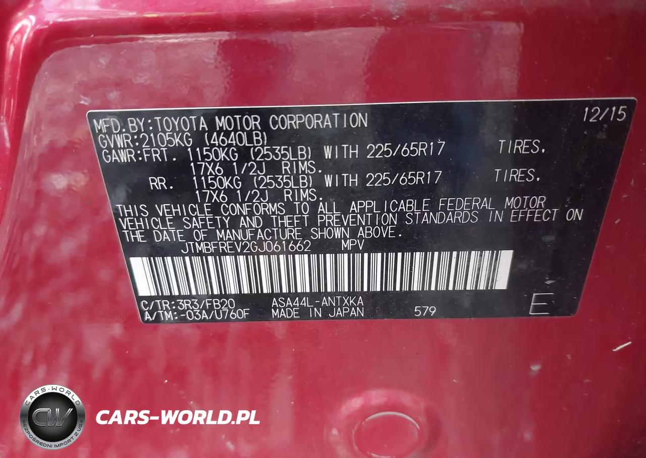 2016 Toyota Rav4 Le VIN:JTMBFREV2GJ061662 - 9