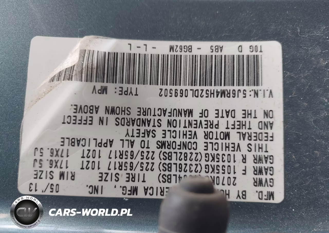 2013 Honda Cr-V Ex VIN:5J6RM4H52DL069502 - 9