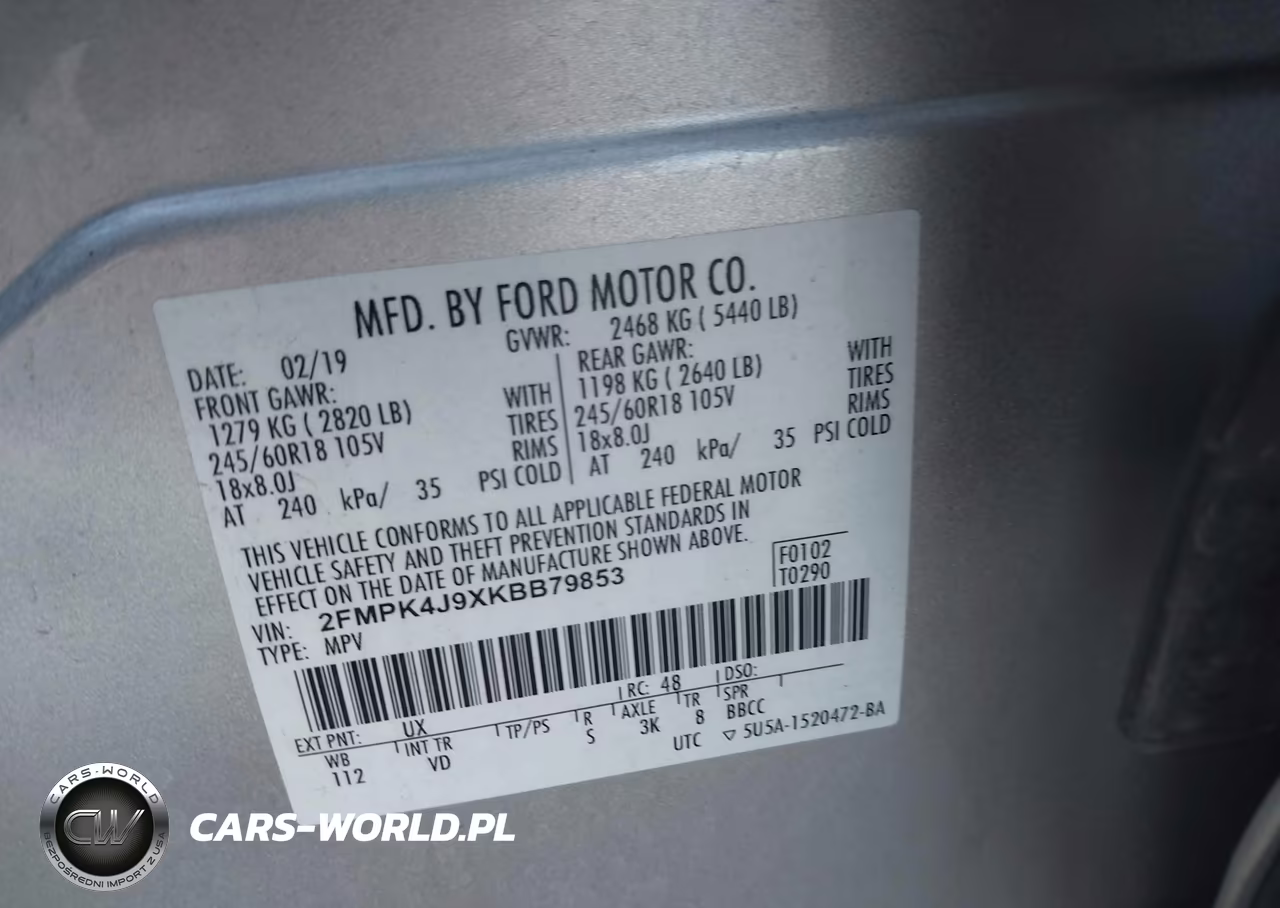 2019 Ford Edge Sel VIN:2FMPK4J9XKBB79853 - 9