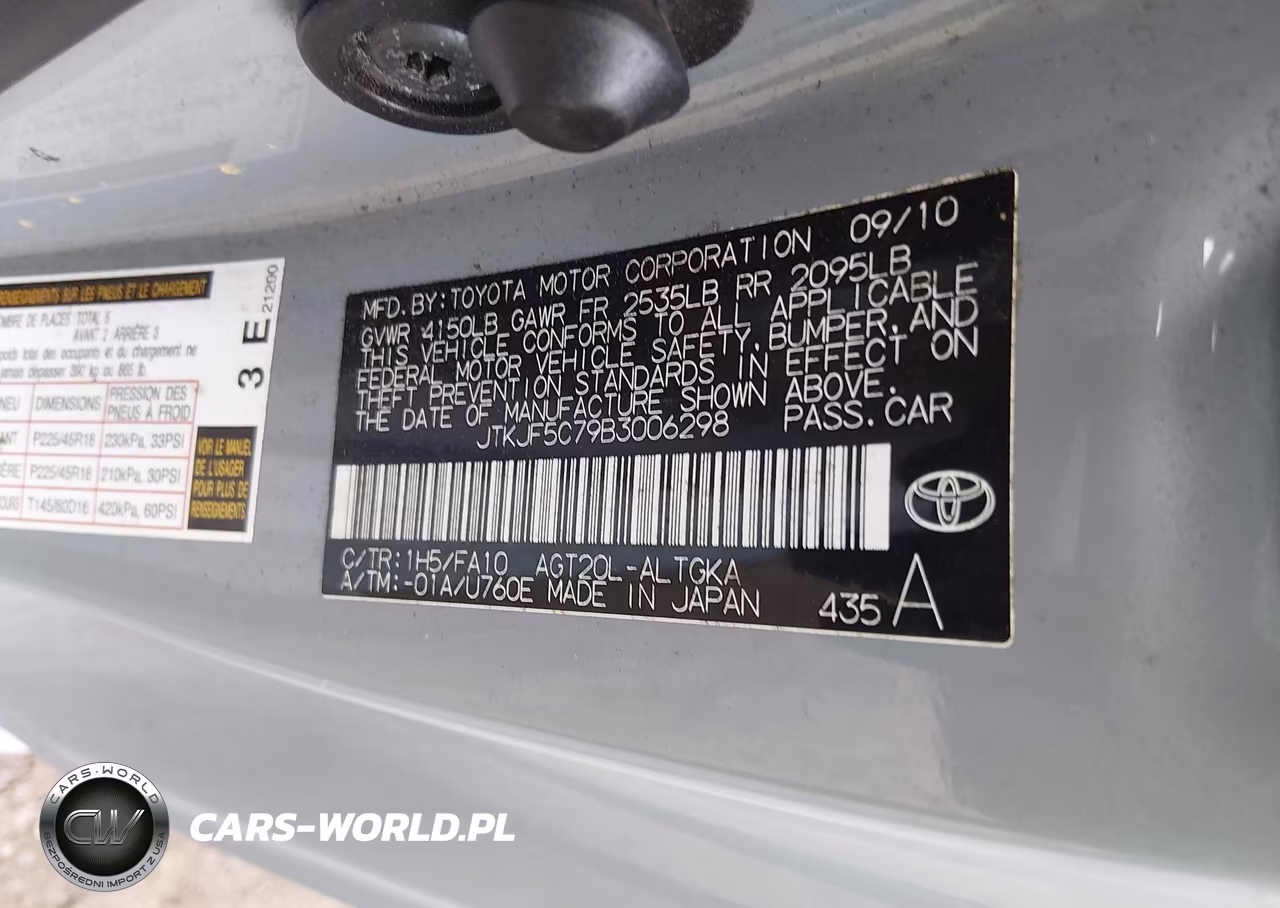 2011 Scion Tc VIN:JTKJF5C79B3006298 - 9