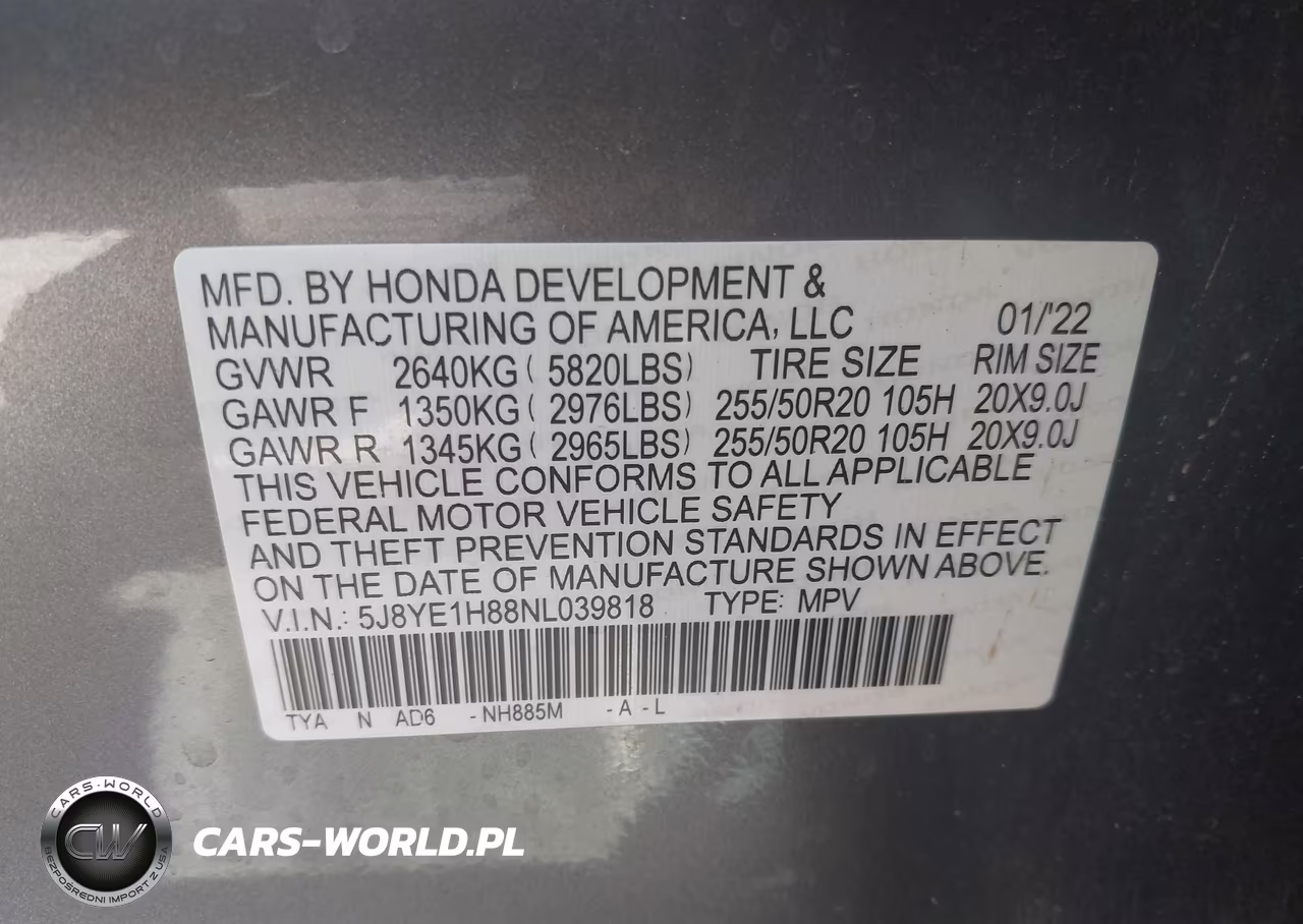 2022 Acura Mdx Advance Package VIN:5J8YE1H88NL039818 - 9