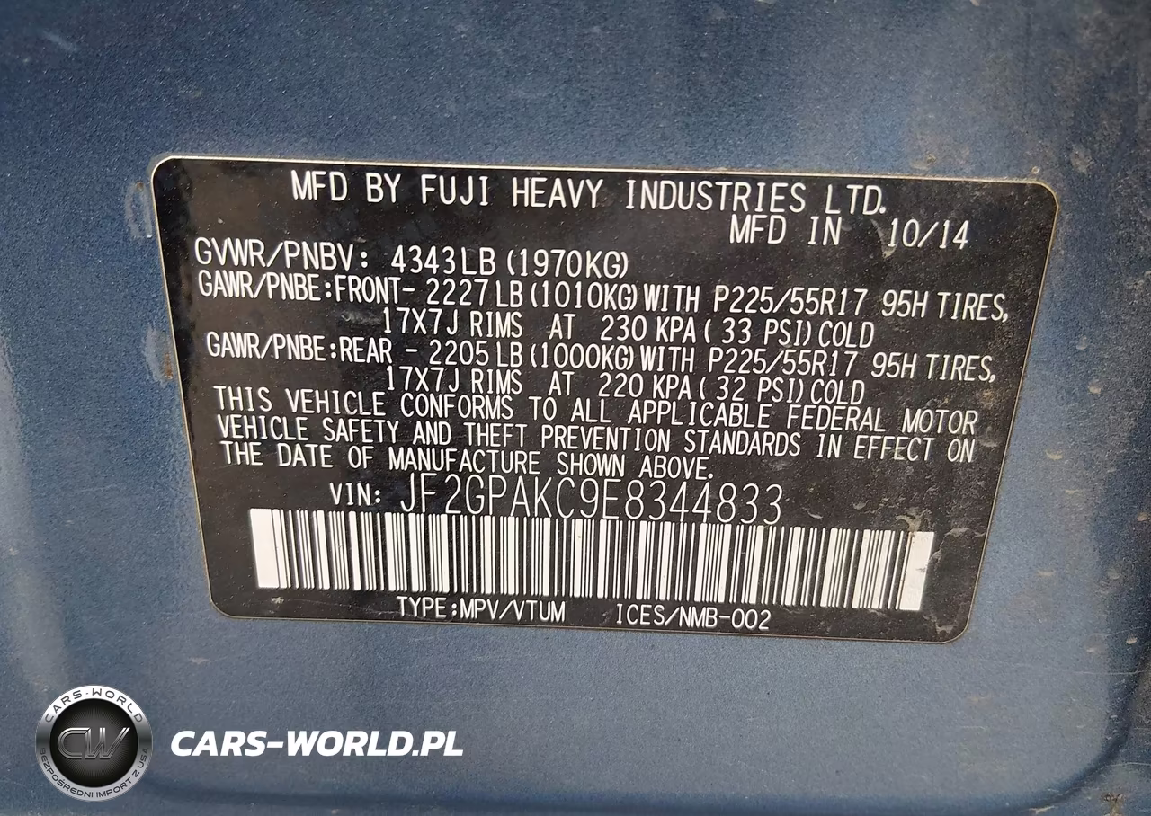 2014 Subaru Xv Crosstrek 2.0I Limited VIN:JF2GPAKC9E8344833 - 9