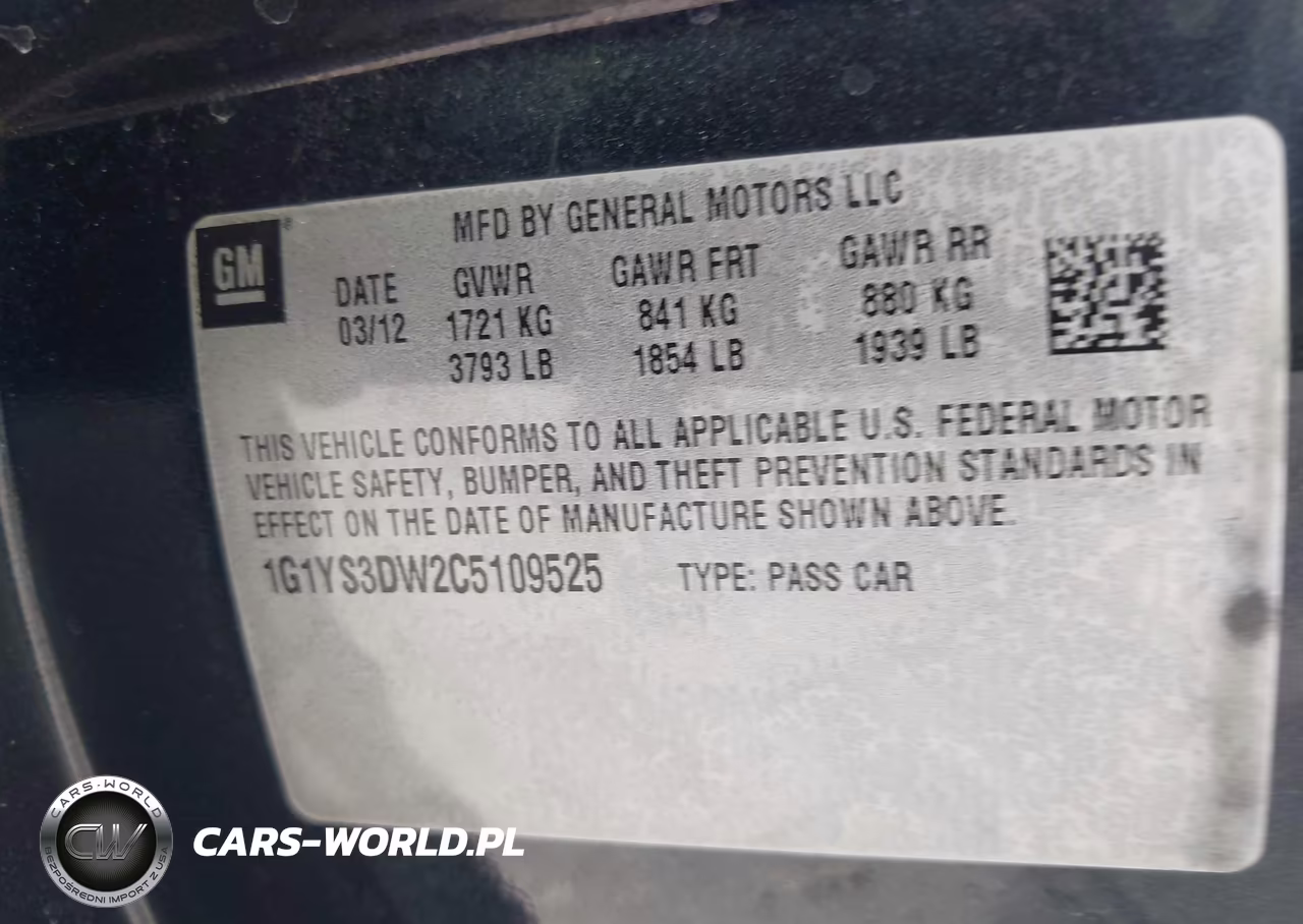 2012 Chevrolet Corvette Grand Sport VIN:1G1YS3DW2C5109525 - 9