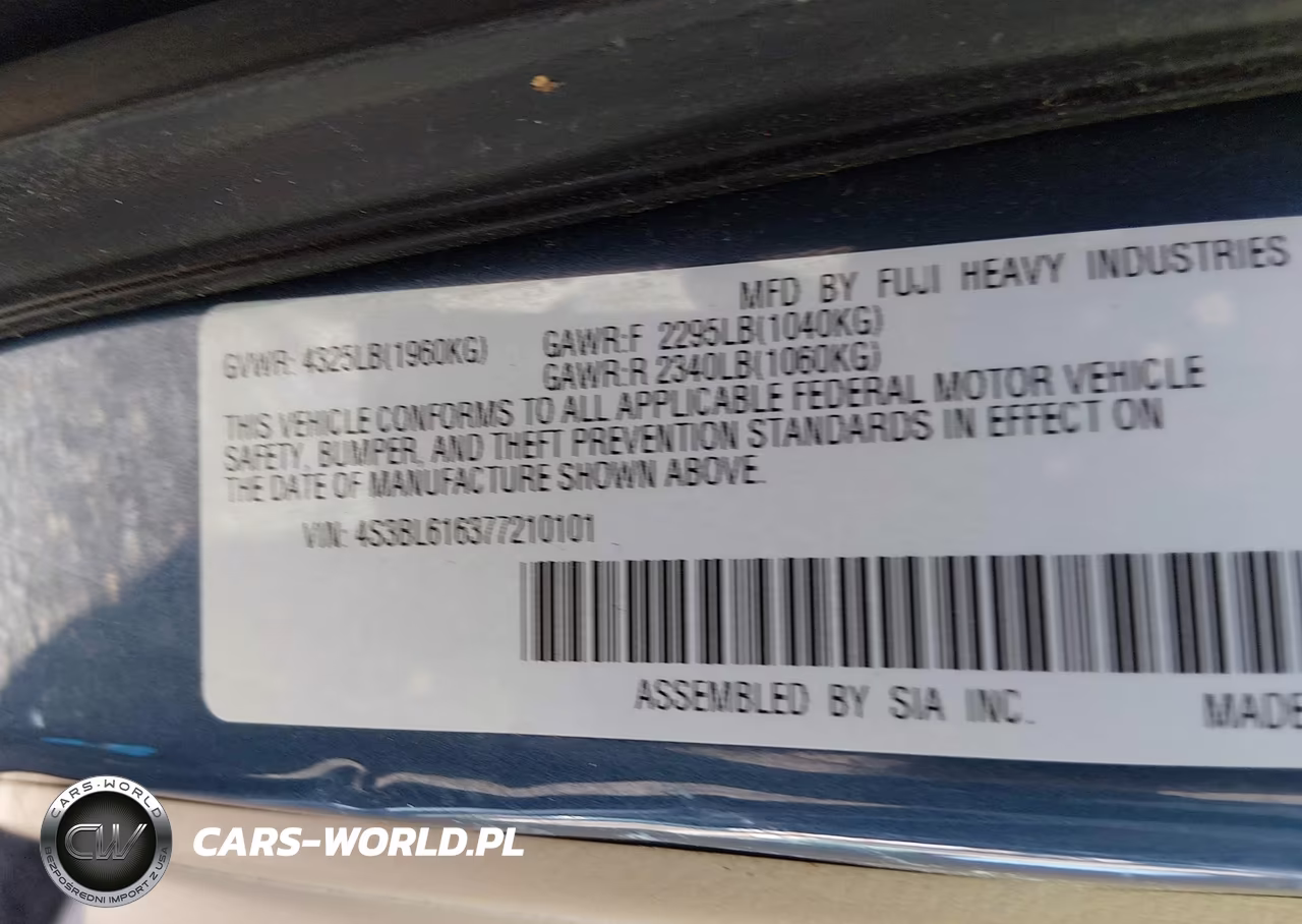 2007 Subaru Legacy 2.5I VIN:4S3BL616377210101 - 9