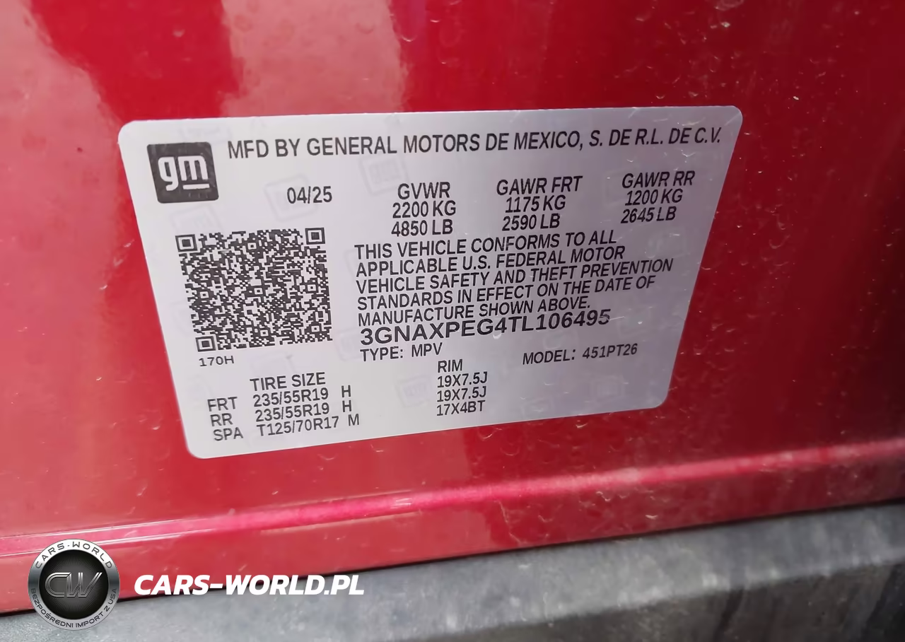 2026 Chevrolet Equinox Awd Lt VIN:3GNAXPEG4TL106495 - 9