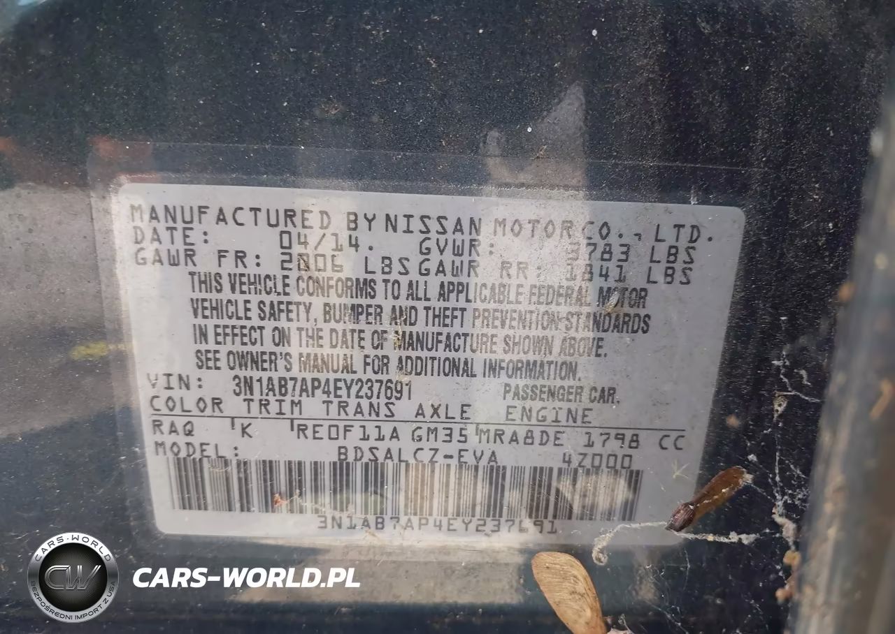 2014 Nissan Sentra S VIN:3N1AB7AP4EY237691 - 9