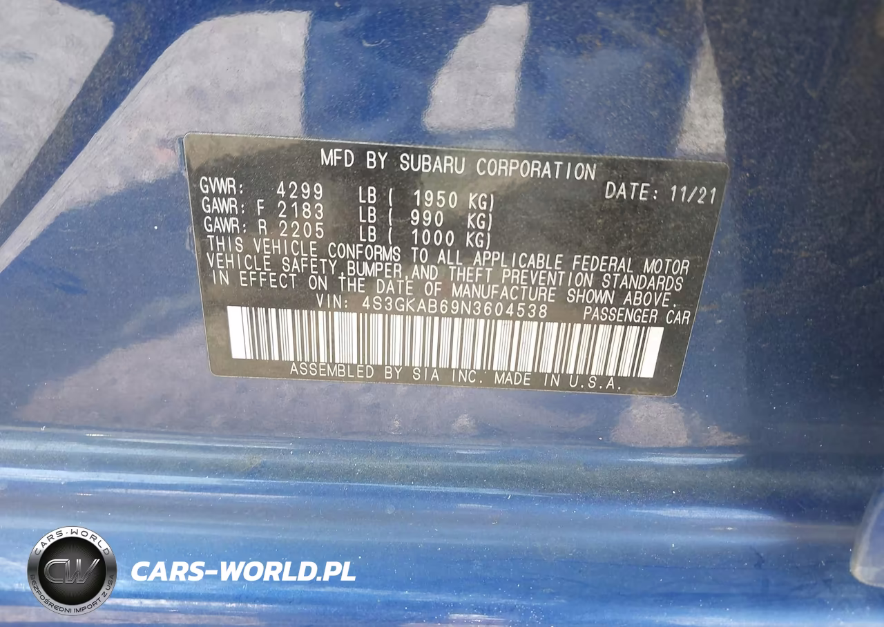 2022 Subaru Impreza Base VIN:4S3GKAB69N3604538 - 9