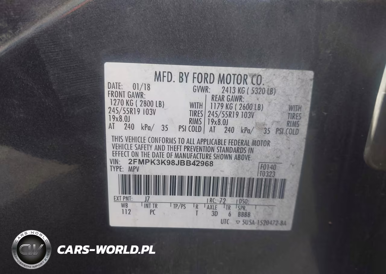 2018 Ford Edge Titanium VIN:2FMPK3K98JBB42968 - 9