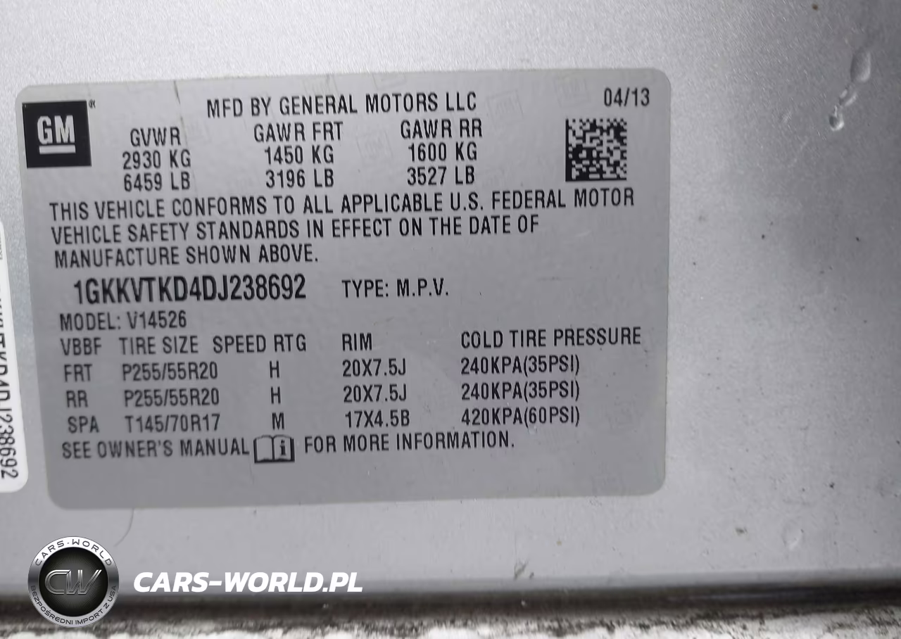 2013 GMC Acadia Denali VIN:1GKKVTKD4DJ238692 - 9