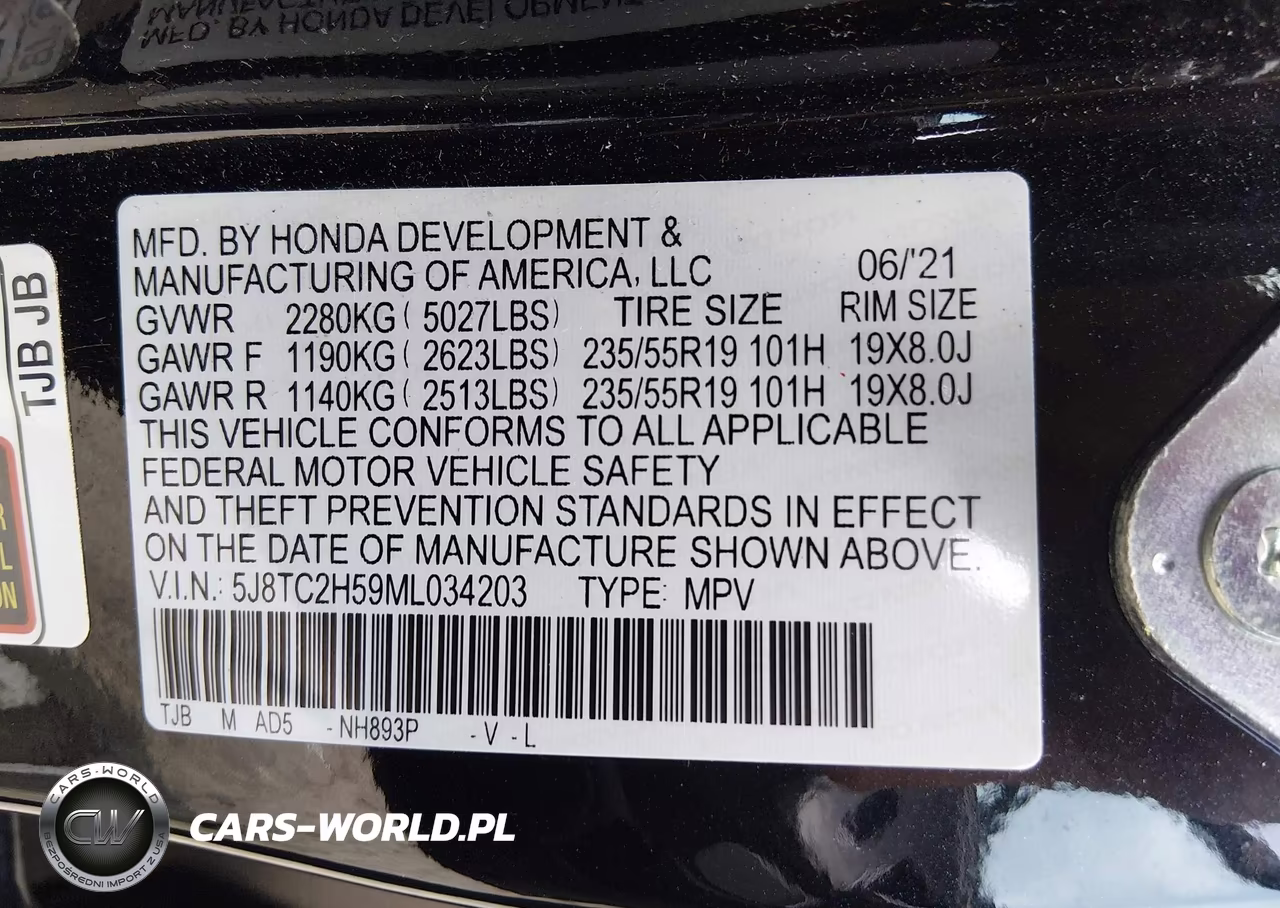 2021 Acura Rdx Technology Package VIN:5J8TC2H59ML034203 - 9