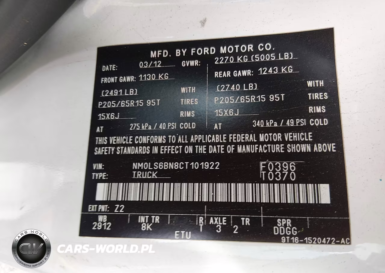 2012 Ford Transit Connect Xlt VIN:NM0LS6BN8CT101922 - 9