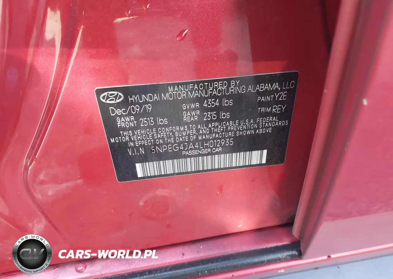 2020 Hyundai Sonata Se VIN:5NPEG4JA4LH012935 - 9