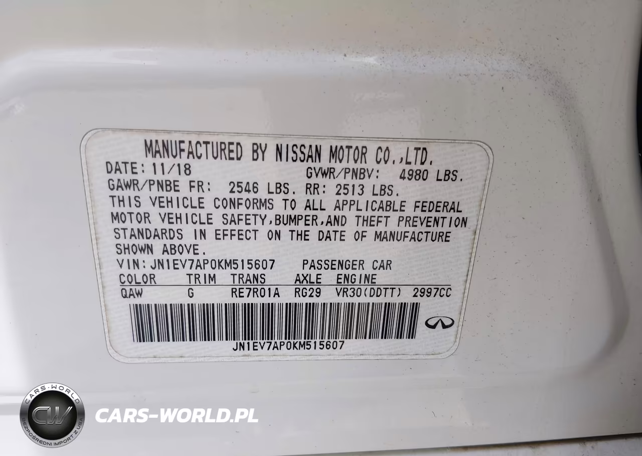 2019 Infiniti Q50 3.0T Luxe VIN:JN1EV7AP0KM515607 - 9