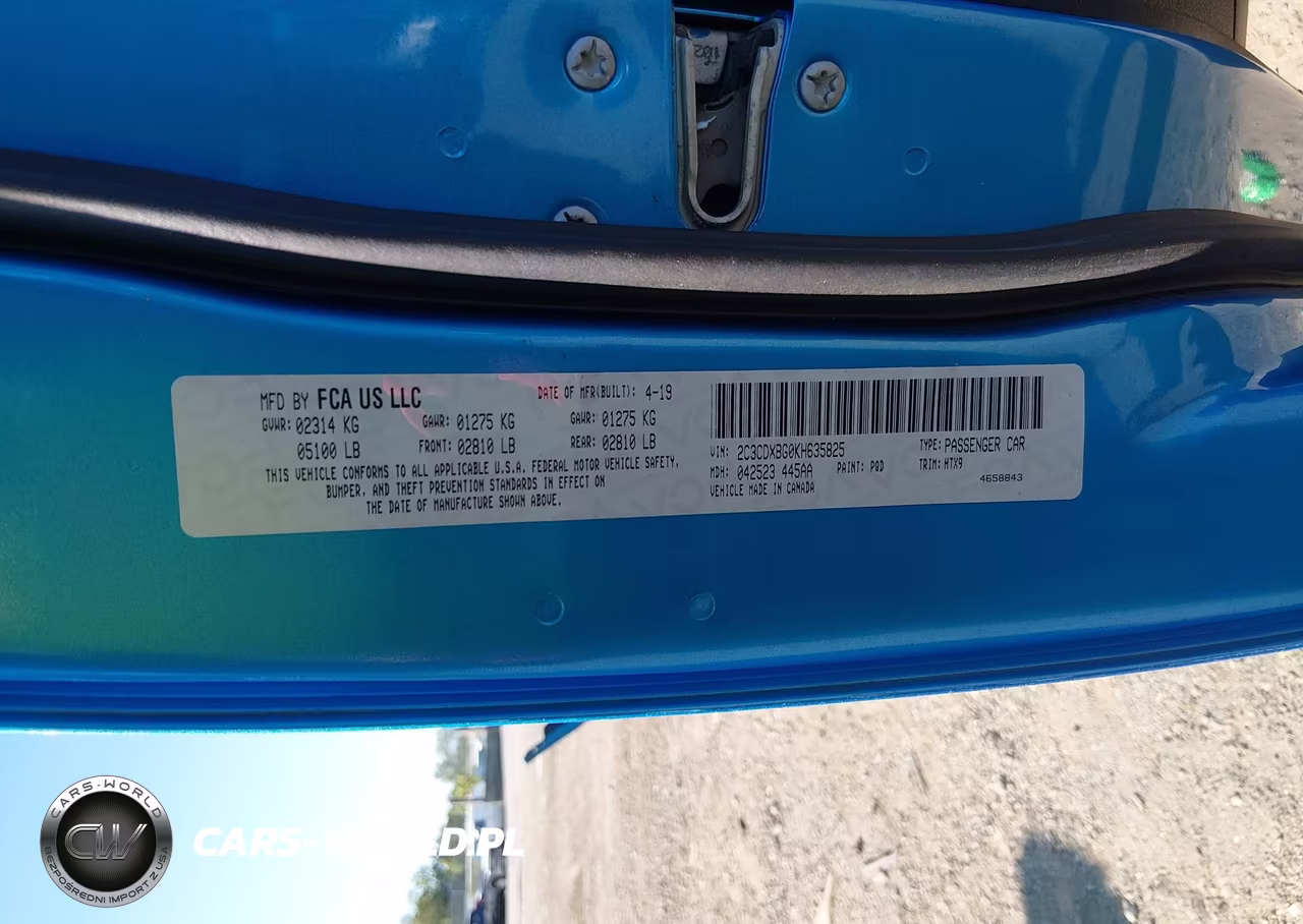 2019 Dodge Charger Sxt Rwd VIN:2C3CDXBG0KH635825 - 9