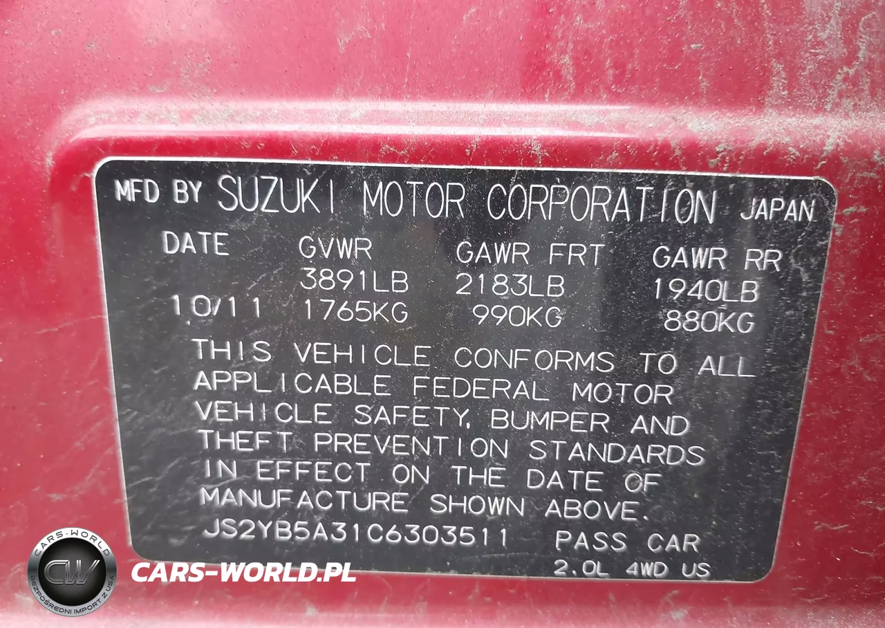 2012 Suzuki Sx4 Premium-Tech Valu Pkg (Nav) VIN:JS2YB5A31C6303511 - 9
