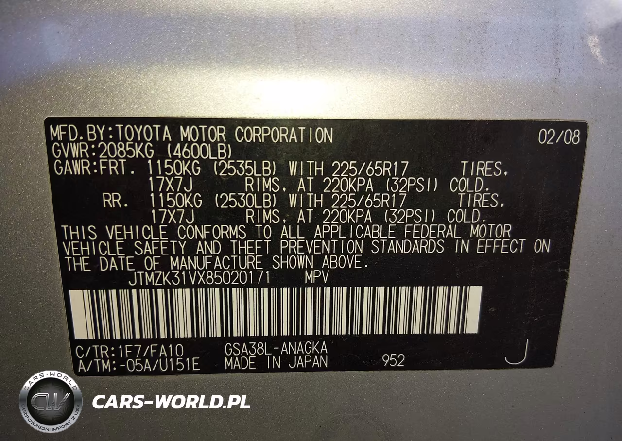 2008 Toyota Rav4 Limited V6 VIN:JTMZK31VX85020171 - 9