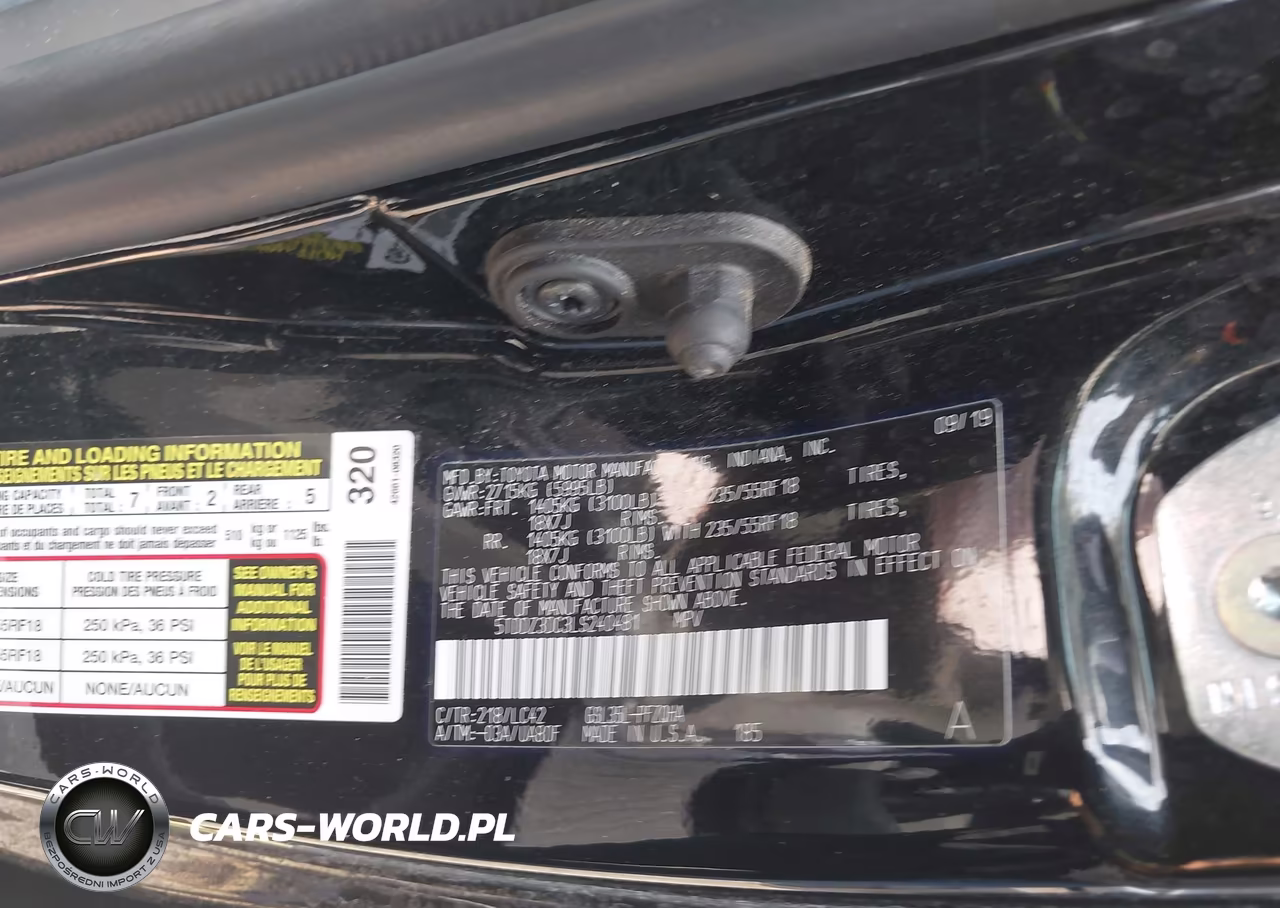 2020 Toyota Sienna Xle VIN:5TDDZ3DC3LS240481 - 9
