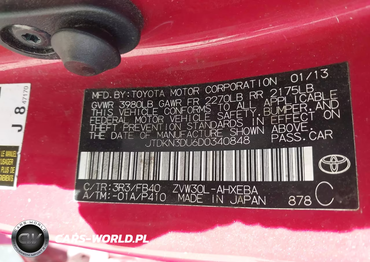 2013 Toyota Prius Three VIN:JTDKN3DU6D0340848 - 9