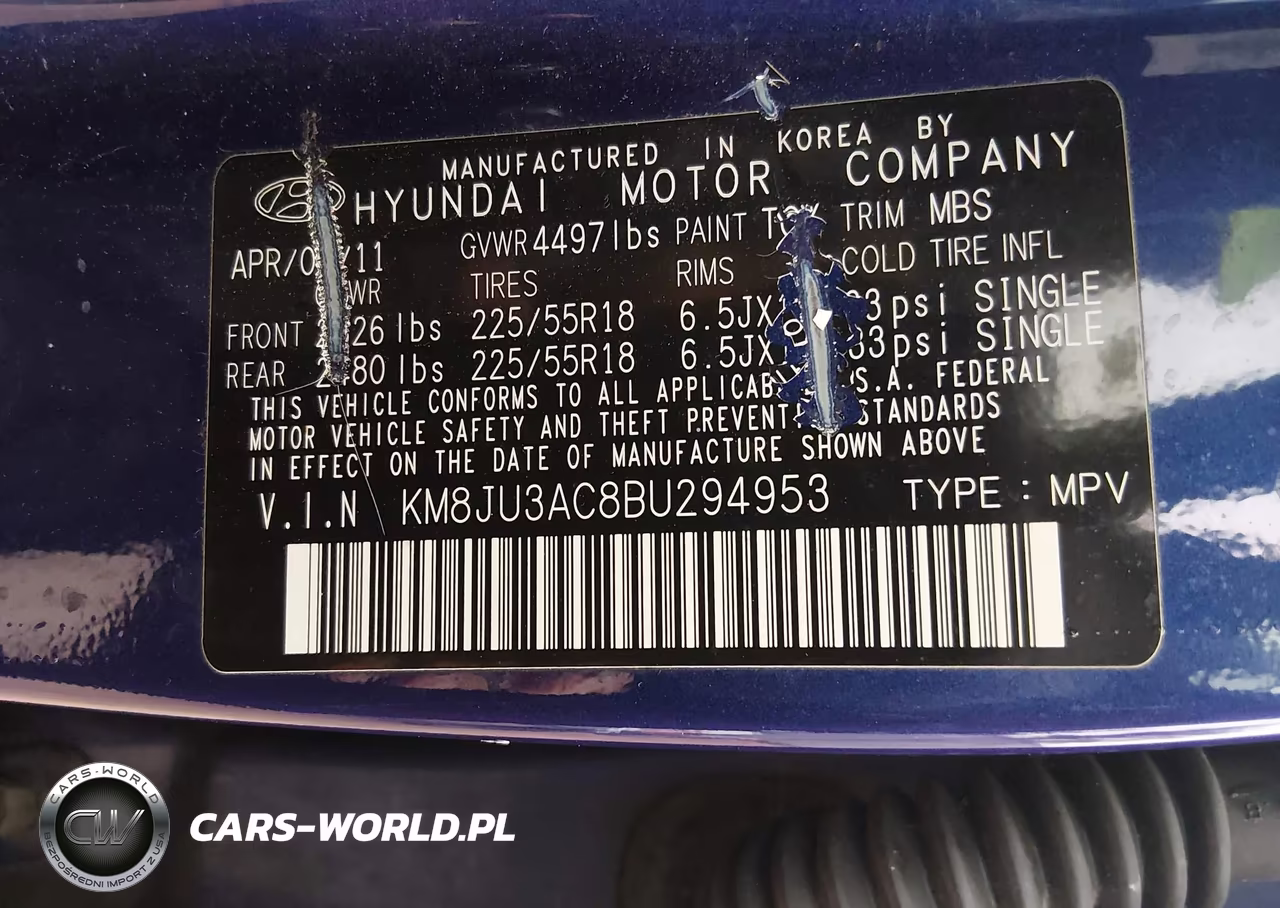 2011 Hyundai Tucson Limited VIN:KM8JU3AC8BU294953 - 9