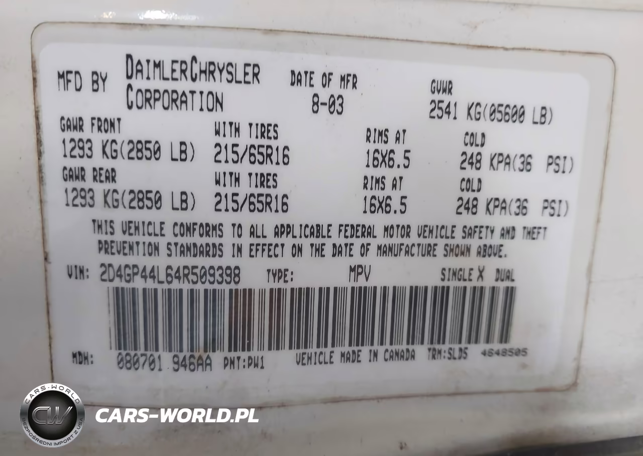 2004 Dodge Grand Caravan Sxt VIN:2D4GP44L64R509398 - 9