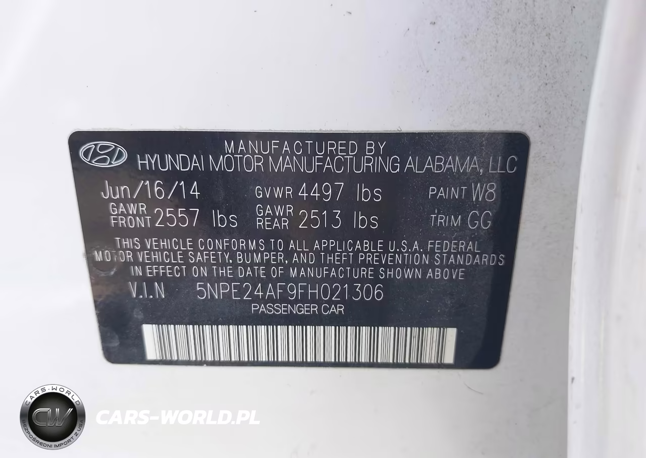 2015 Hyundai Sonata Se VIN:5NPE24AF9FH021306 - 9