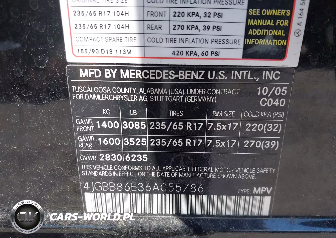 2006 Mercedes-Benz Ml 350 4Matic VIN:4JGBB86E36A055786 - 9