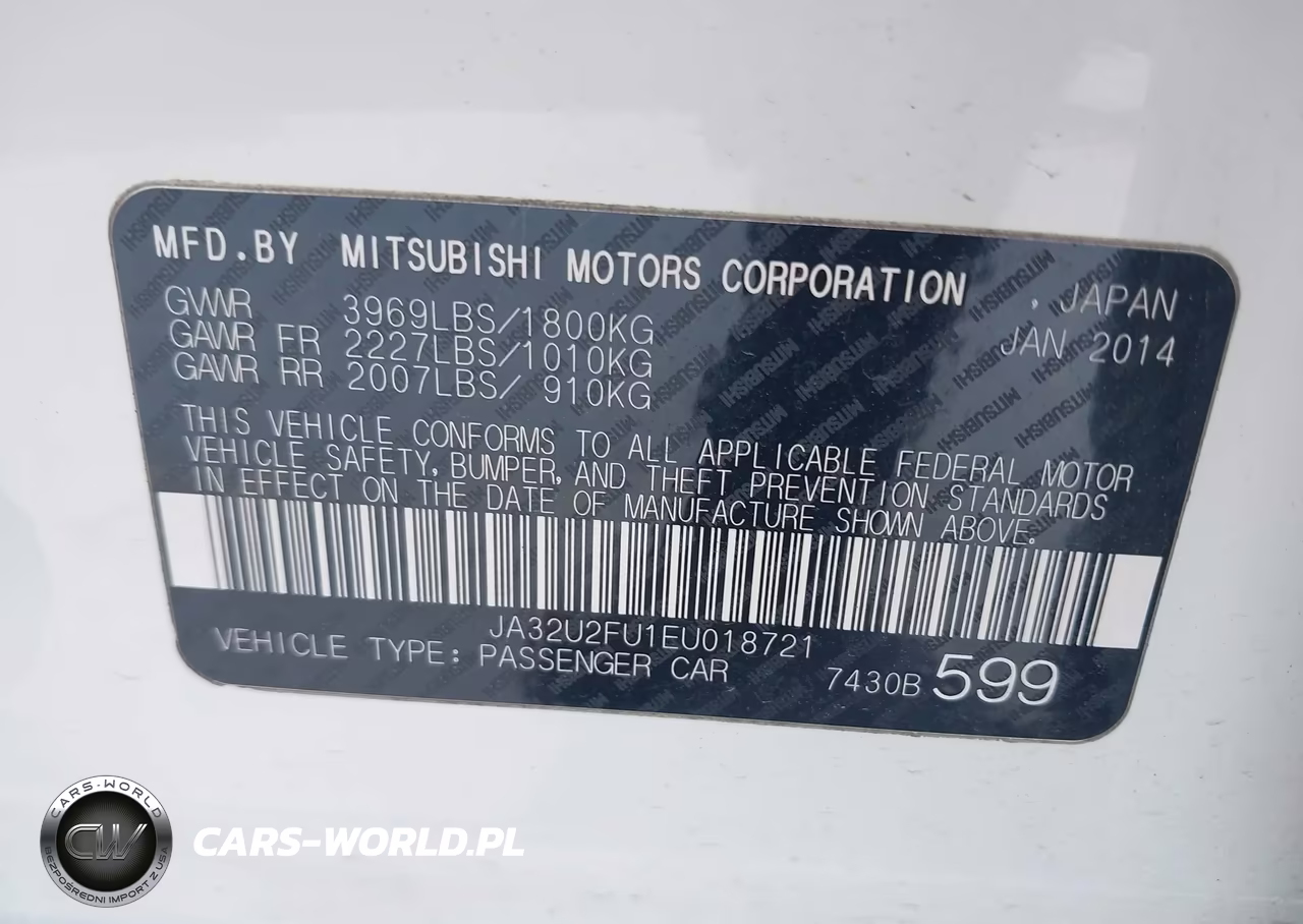2014 Mitsubishi Lancer Es VIN:JA32U2FU1EU018721 - 9