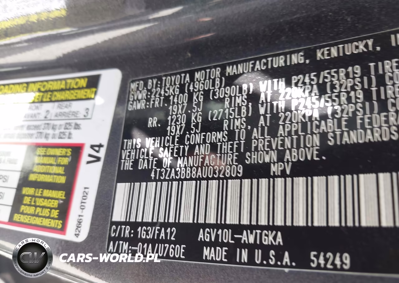 2010 Toyota Venza VIN:4T3ZA3BB8AU032809 - 9