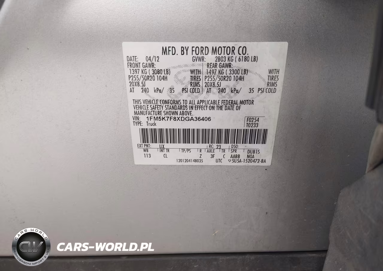 2013 Ford Explorer Limited VIN:1FM5K7F8XDGA36406 - 9